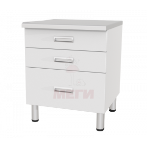 Стол лабораторный однотумбовый с тремя ящиками СЛ-02-«МСК» (код СЛ-02-104)